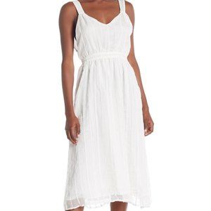 NWT White Embroidered Midi Dress
